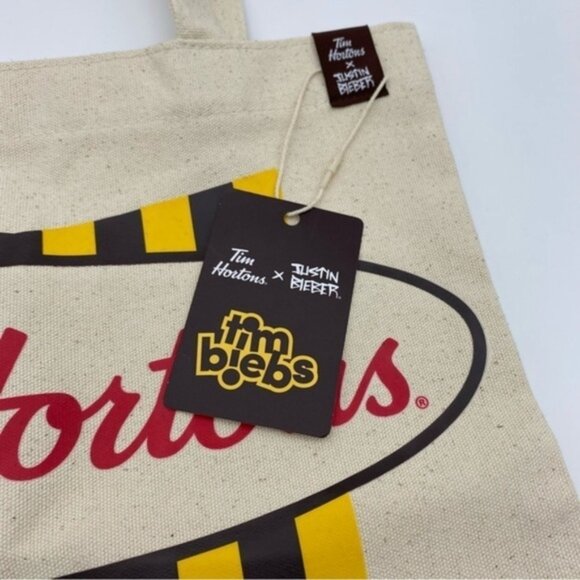 NWT Tim Hortons x‎ Justin Bieber Tote Bag - Picture 4 of 4